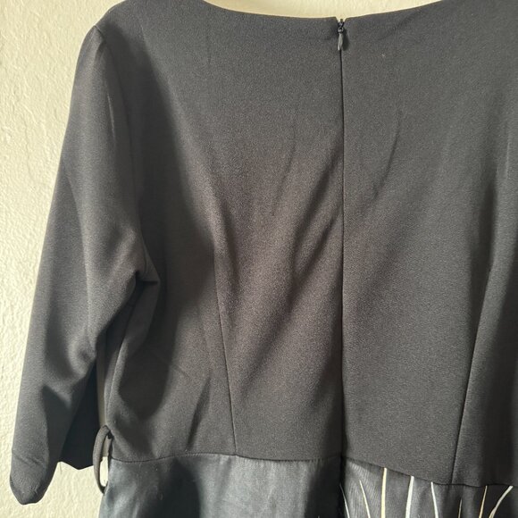 NWT Zaful Black A-line Midi Dress with Swan Pattern Size XXL - Picture 6 of 6